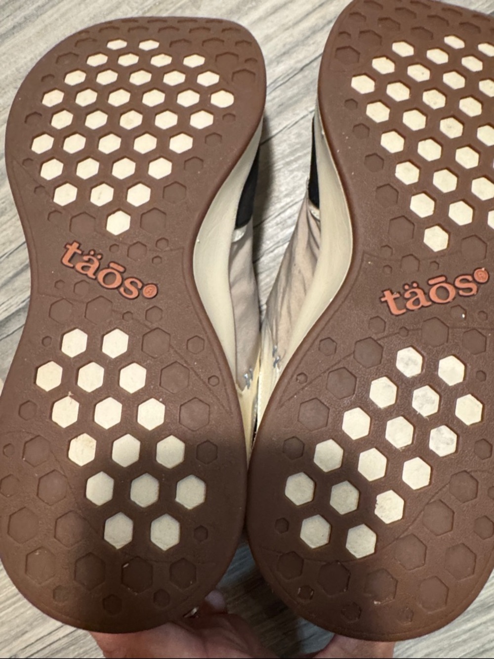 Taos Beige/Periwinkle/Gray Low-Top Slip-On Sneakers - Picture 10 of 11